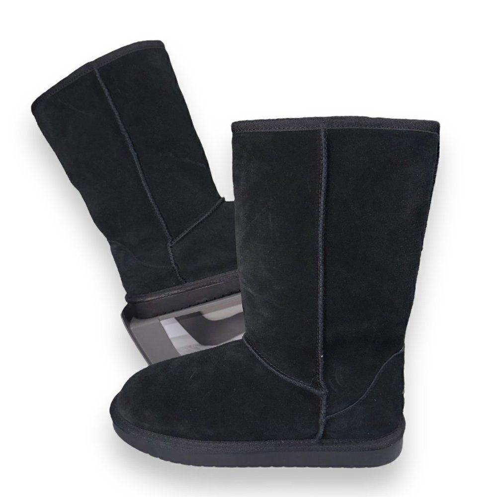 Koolaburra by UGG Koola Tall Boots Black Suede 1020172 Youth 5 Women's 6